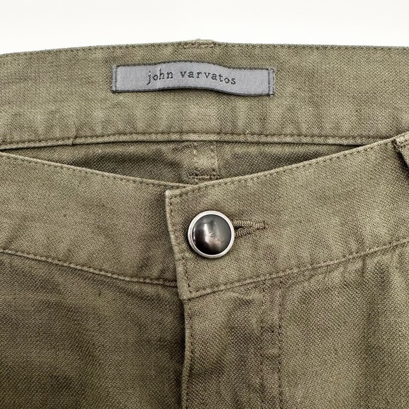 John Varvatos Linen Blend Army Green Pants - Picture 10 of 13